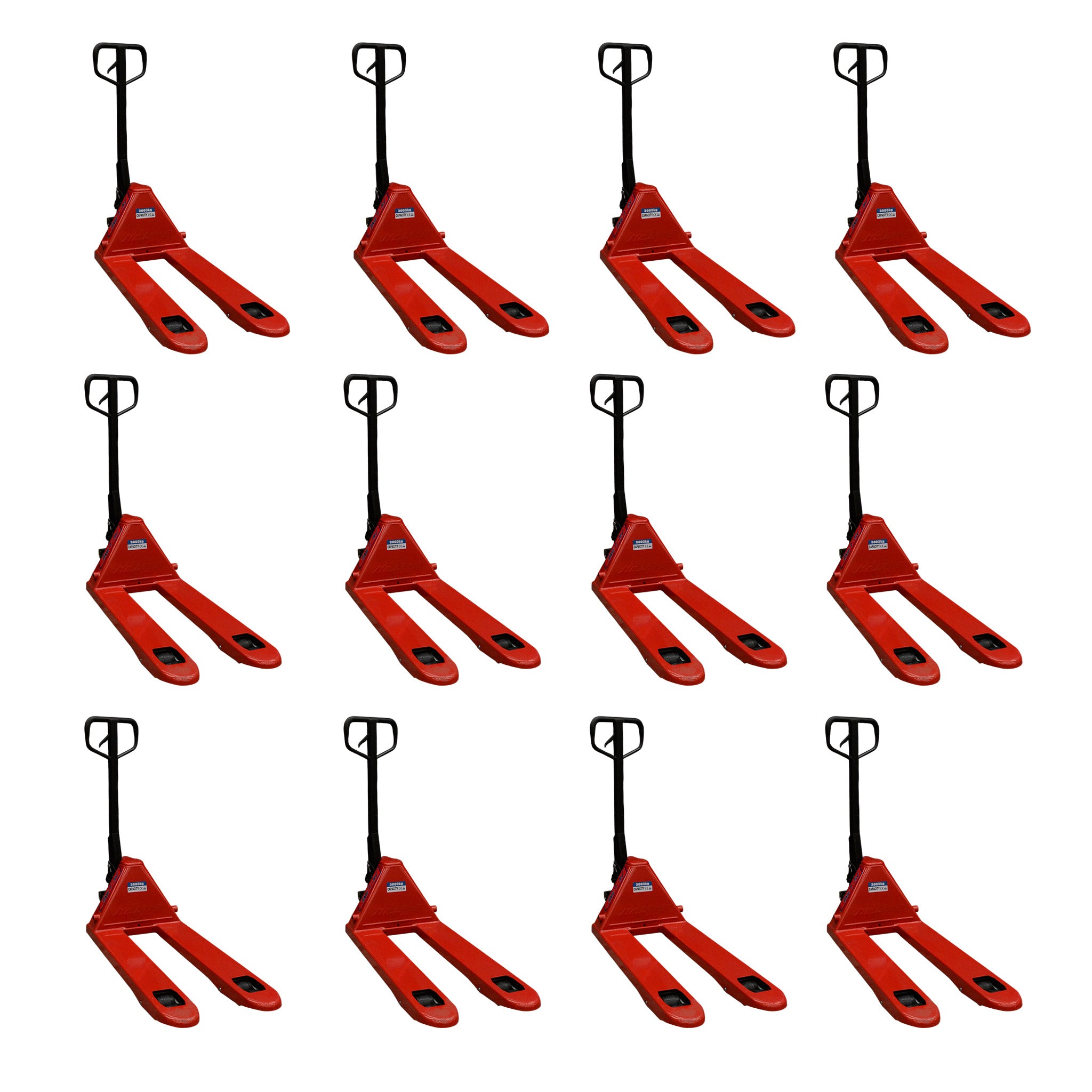 Set logístico de 12 patines hidráulicos KT-OP-SBA30 21X42CH-12 | Carga de 3 toneladas | Sistema tándem | CARGA MC LANE
