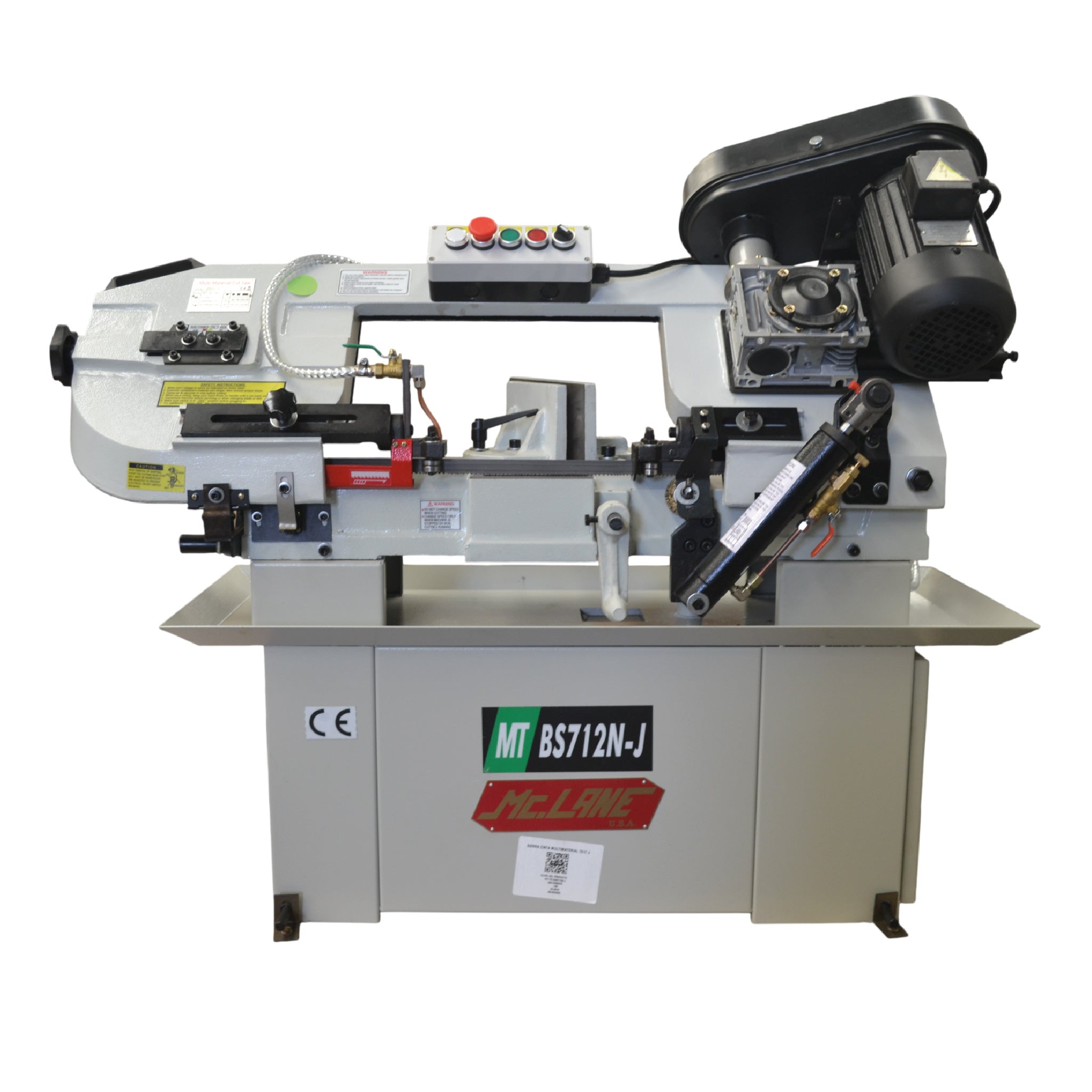 Sierra cinta industrial multimaterial con cuatro velocidades| CARGA MC LANE