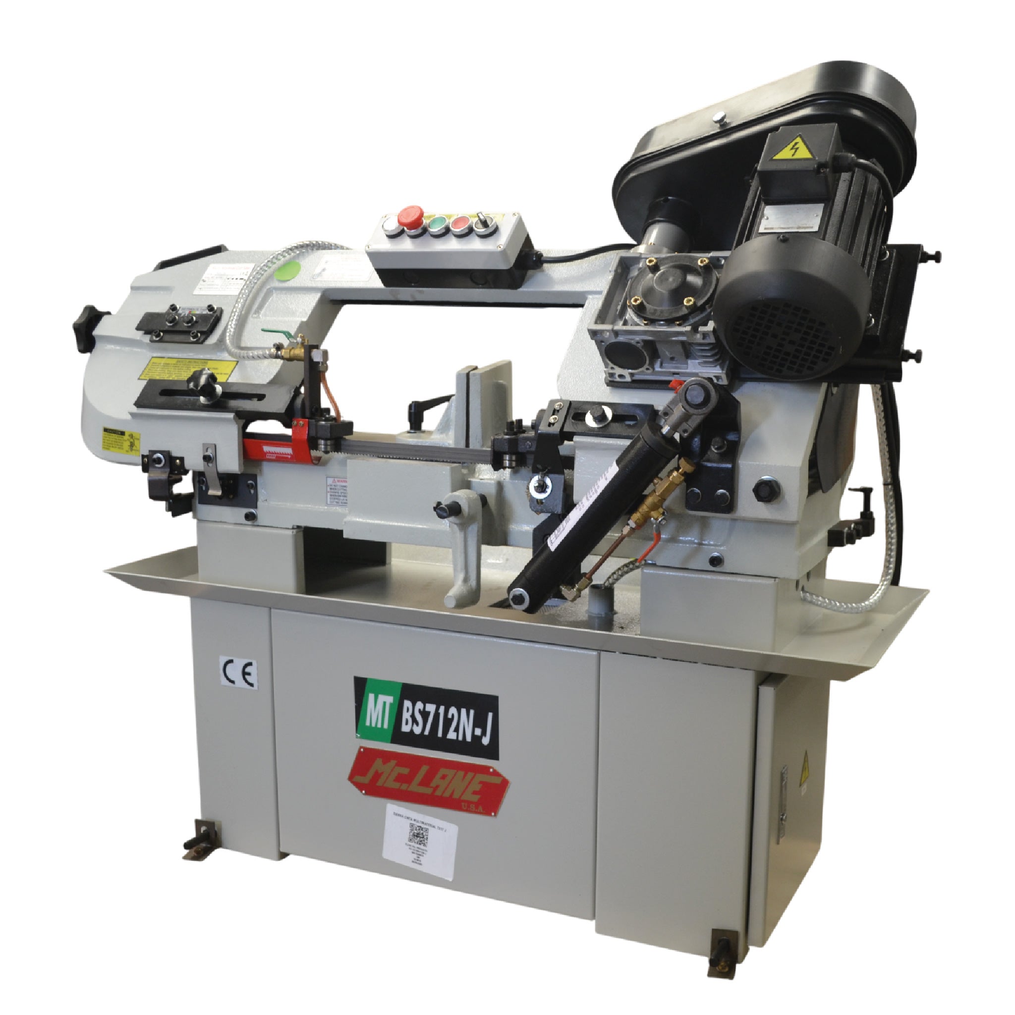 Sierra cinta industrial multimaterial con cuatro velocidades| CARGA MC LANE